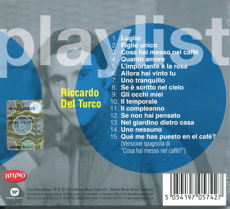 Del Turco Riccardo - Playlist: Riccardo Del Turco Cd 5054197057427