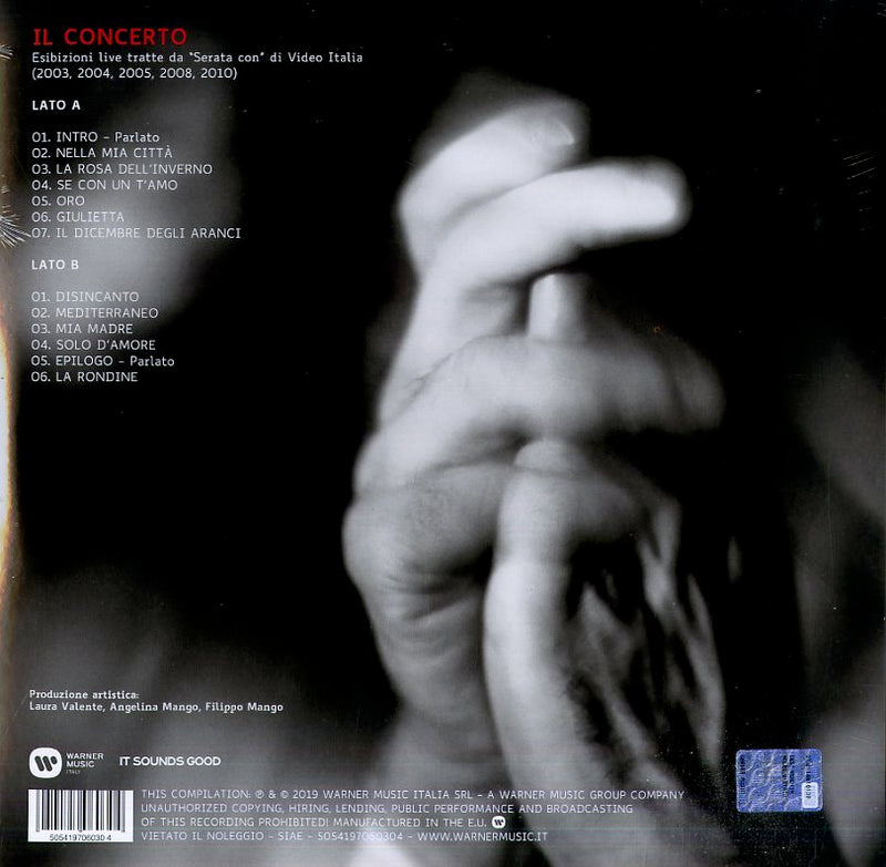 Mango - Tutto L'Amore Che Conta Davvero Live (180 Gr.) Lp 5054197060304