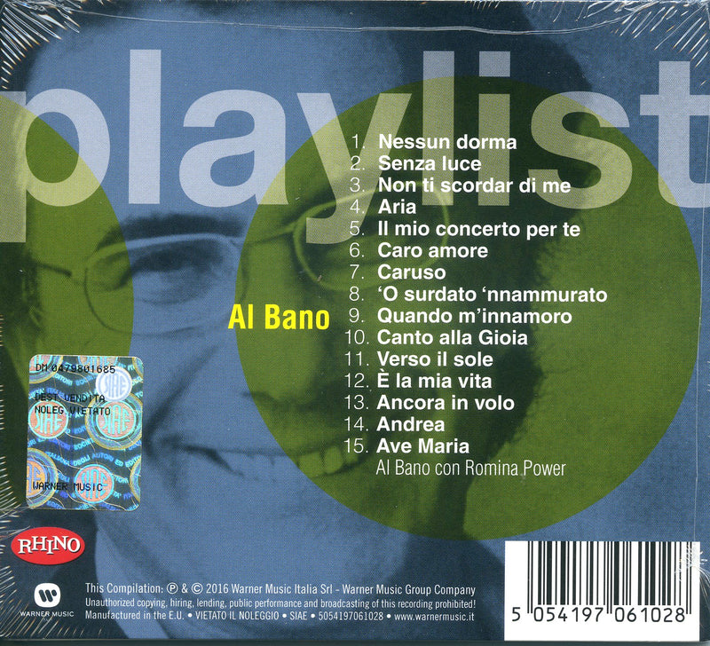 Al Bano Carrisi - Playlist: Al Bano Carrisi CD 5054197061028