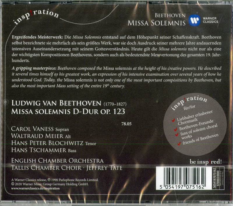 Jeffrey Tate - Inspiration Missa Solemnis CD 5054197075162