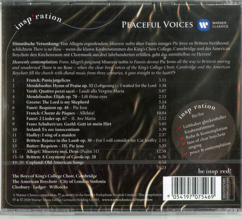 Compilation - Inspiration Peaceful Voices CD 5054197075469