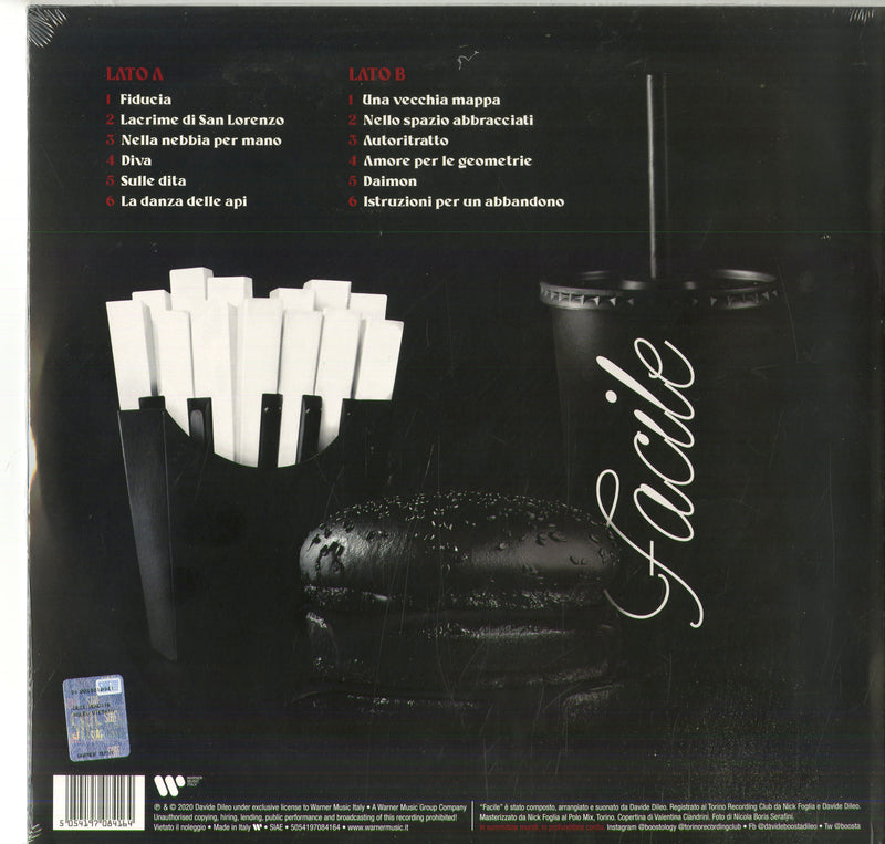 Boosta (Tastierista Subsonica) - Facile (180 Gr. Vinyl White Limited Edt.) Lp 5054197084164