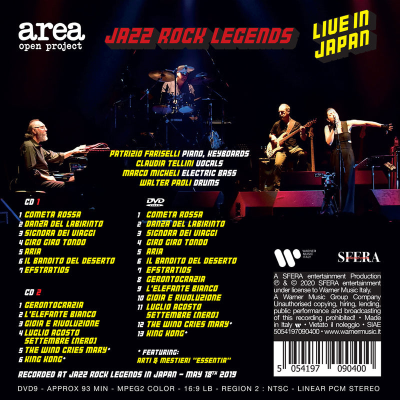 Fariselli Patrizio & Area Open Project - Live In Japan (2 Cd + Dvd) Cd 5054197090400
