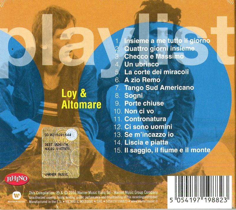 Loy & Altomare - Playlist: Loy & Altomare Cd 5054197198823