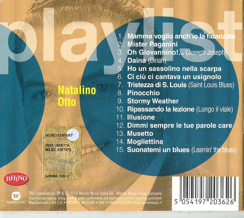 Otto Natalino - Playlist: Natalino Otto CD 5054197203626