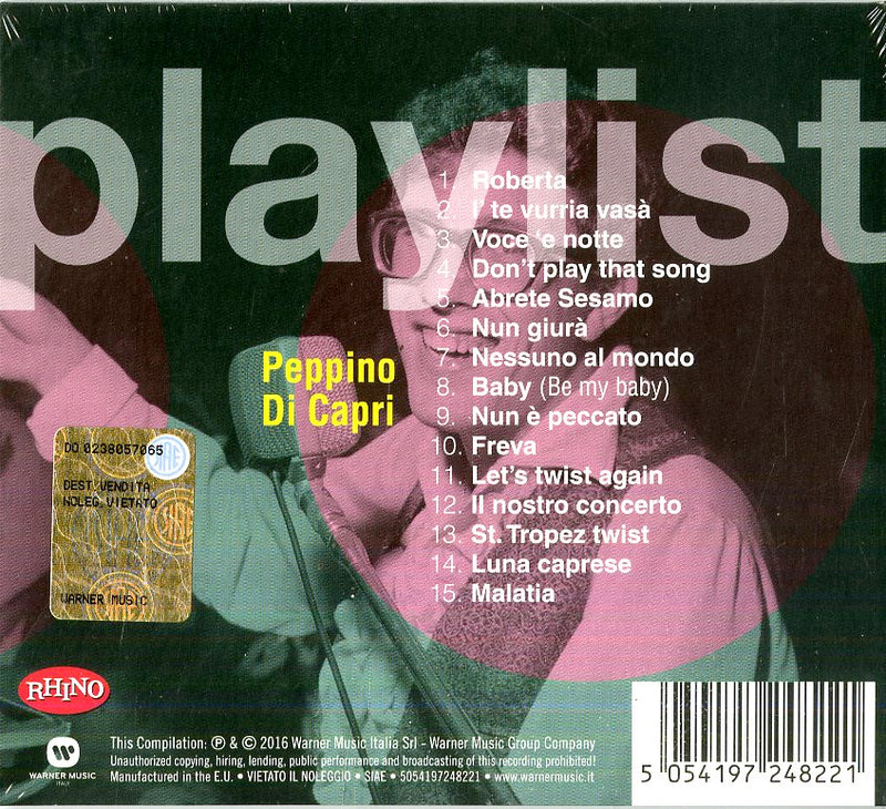 Di Capri Peppino - Playlist: Peppino Di Capri Cd 5054197248221