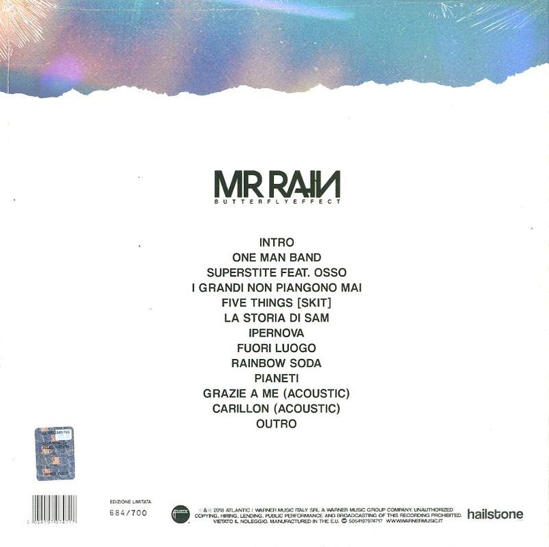 Mr.Rain - Butterfly Effect (Lp Blu Limited Edition) Lp 5054197974717
