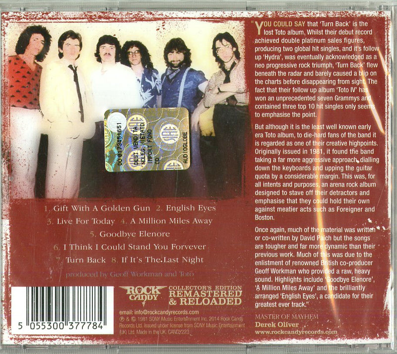 Toto - Turn Back Cd 5055300377784