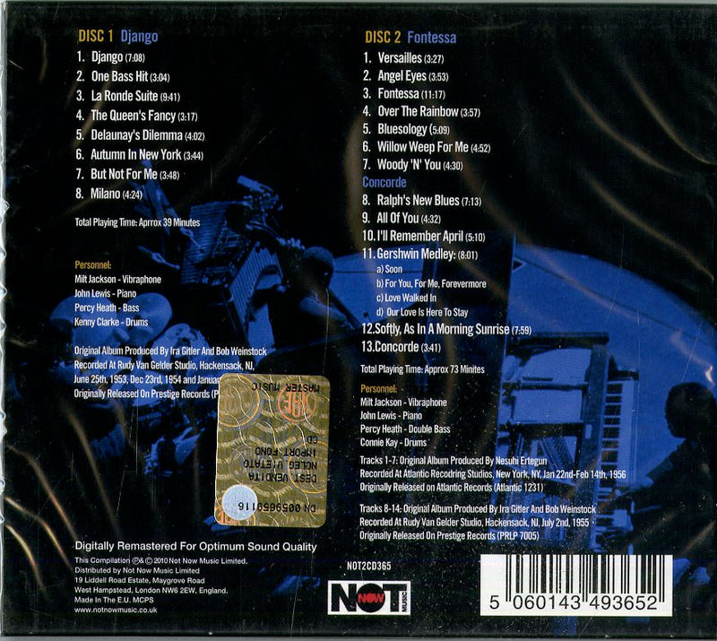 Modern Jazz Quartet - Jazzology (Django+ Fontessa) (2Cd) CD 5060143493652