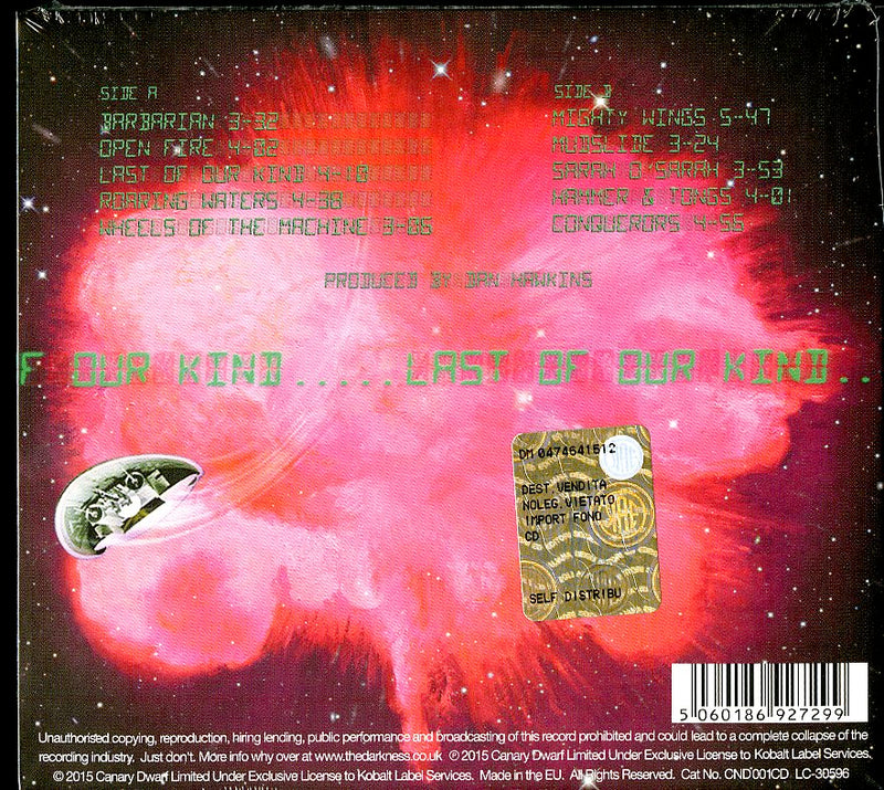 Darkness The - Last Of Our Kind Cd 5060186927299