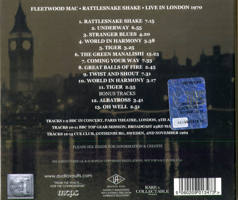 Fleetwood Mac - Rattlesnake Shake Cd 5060209013473