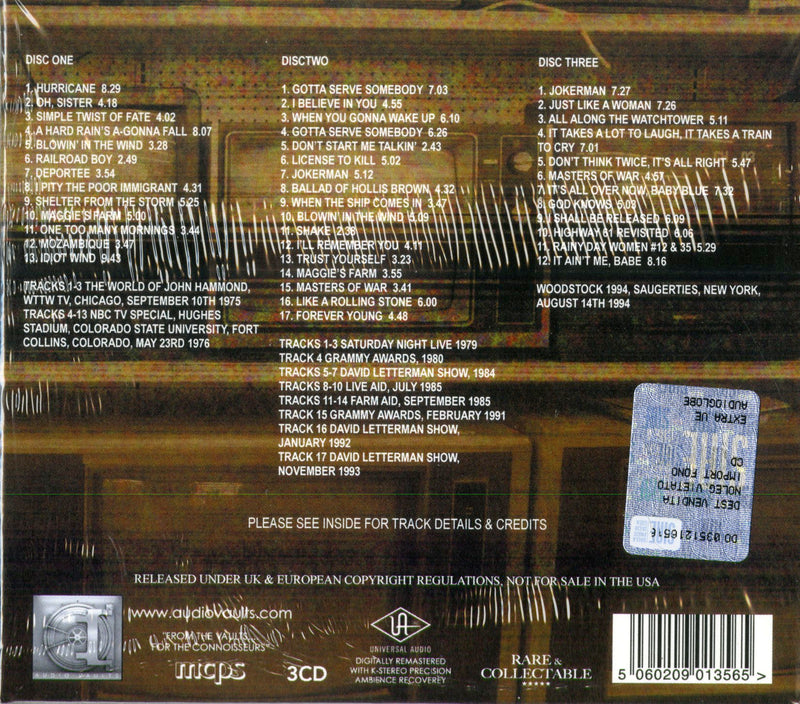 Dylan Bob - On Tv Vol.1 (1975-1994) Cd 5060209013565