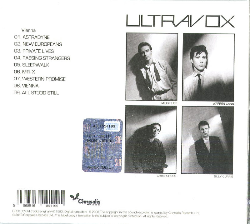 Ultravox - Vienna Cd 5060516091195