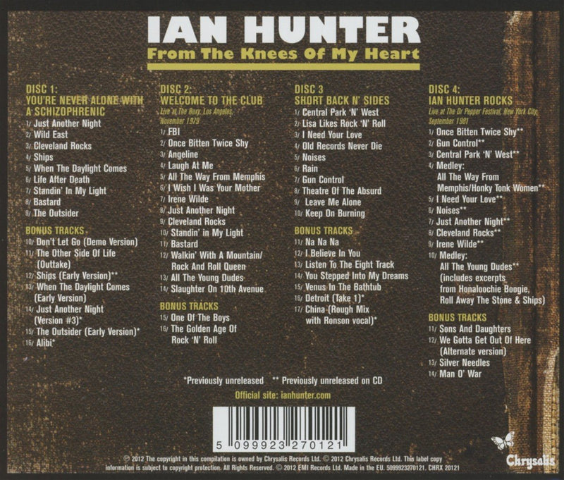 Hunter Ian - From The Knees Of My Heart (The Albums 1979-1981) Cd 5060516091256
