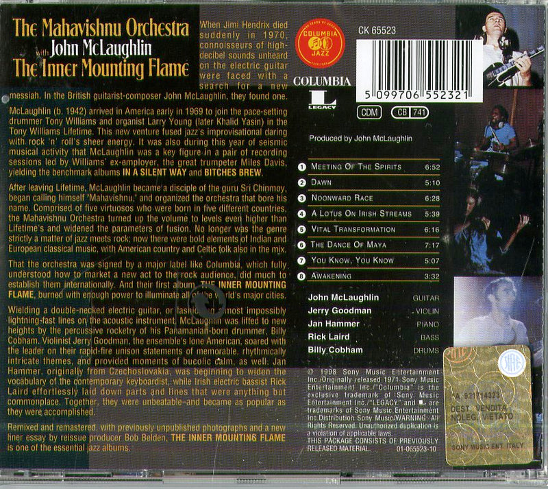 Mahavishnu Orchestra - Inner Mountain Flame CD 5099706552321