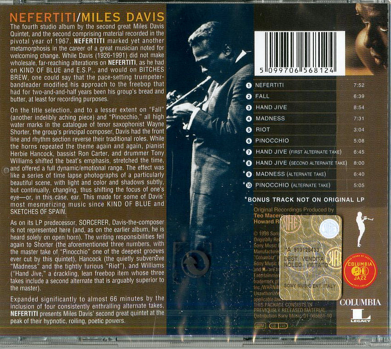 Davis Miles - Nefertiti Cd 5099706568124