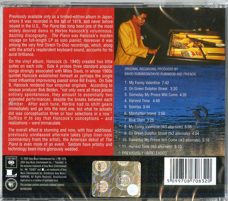 Hancock Herbie - The Piano CD 5099708708320
