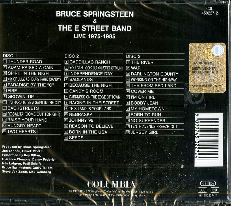 Springsteen Bruce - Live 1975-1985 Cd 5099745022724