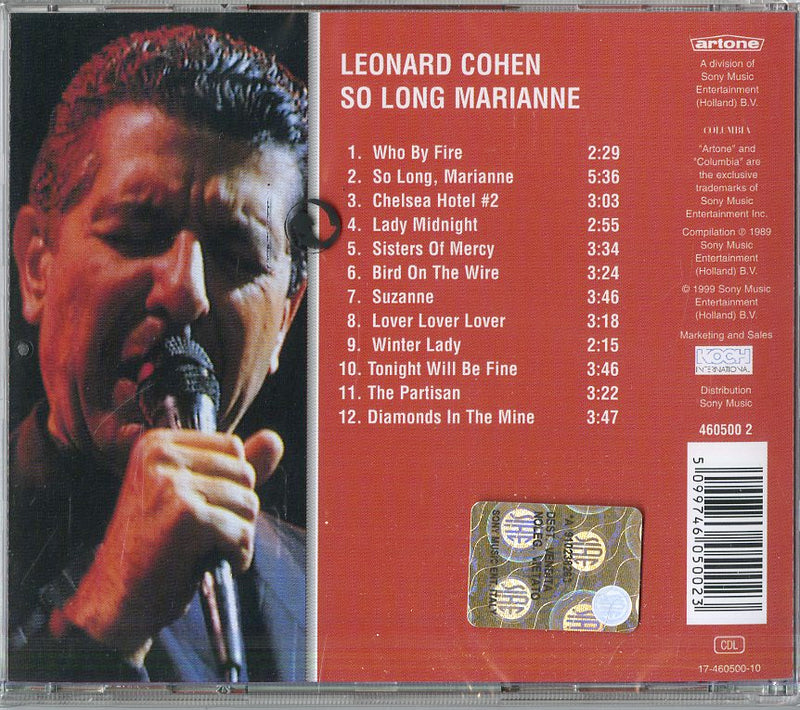 Cohen Leonard - So Long Marianne Cd 5099746050023