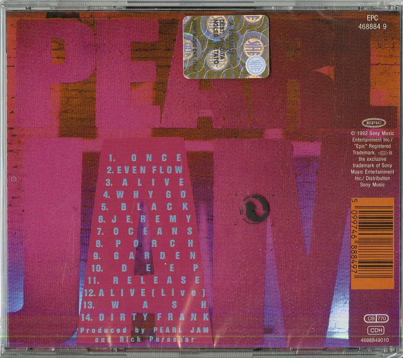 Pearl Jam - Ten Cd 5099746888497