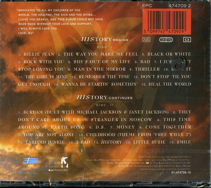 Jackson Michael - History Past, Present & Future,Book Cd 5099747470929