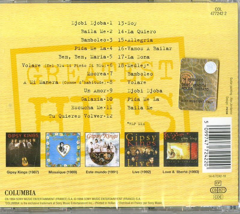 Gipsy Kings - Greatest Hits CD 5099747724220