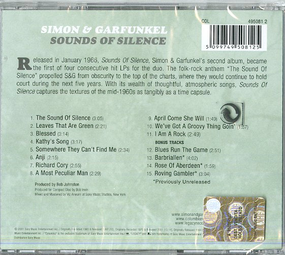 Simon & Garfunkel - Sounds Of Silence Cd 5099749508125