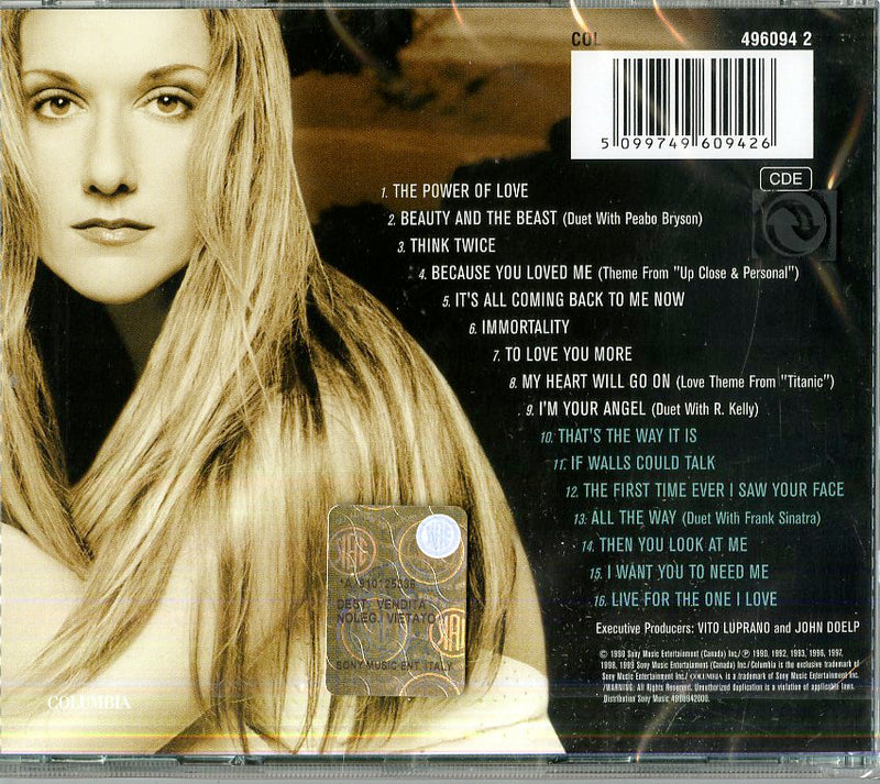 Dion Celine - All The Way..A Decade Of Song CD 5099749609426