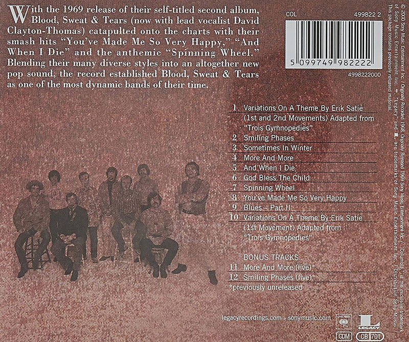 Blood Sweat & Tears - Blood Sweat & Tears Cd 5099749982222