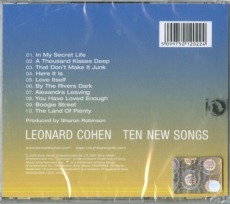 Cohen Leonard - Ten New Songs Cd 5099750120224