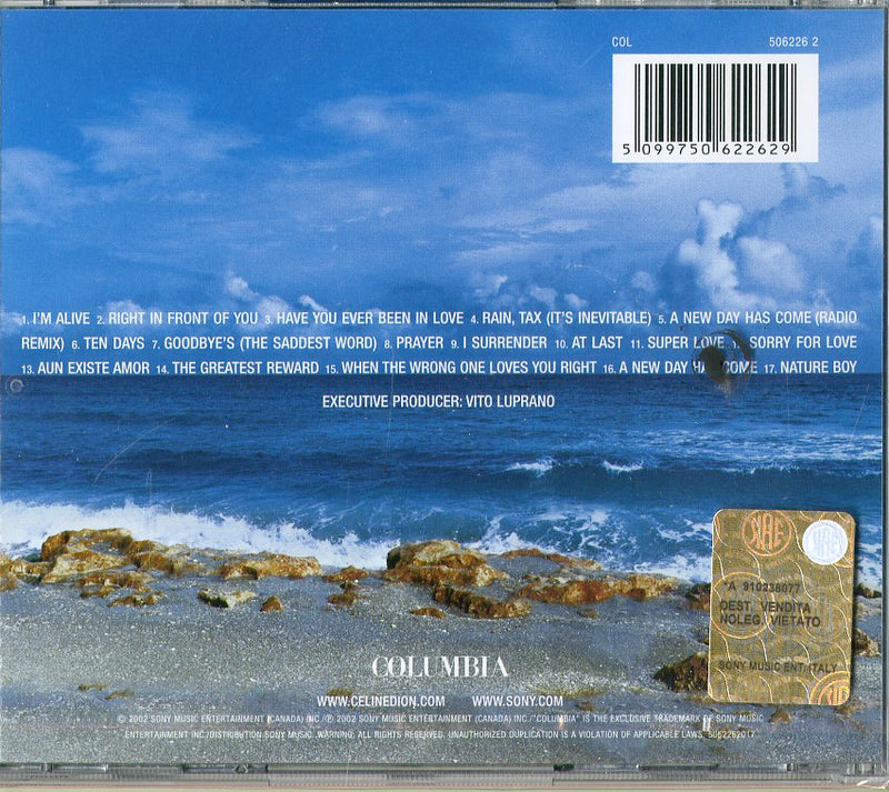 Dion Celine - A New Day Has Come Cd 5099750622629