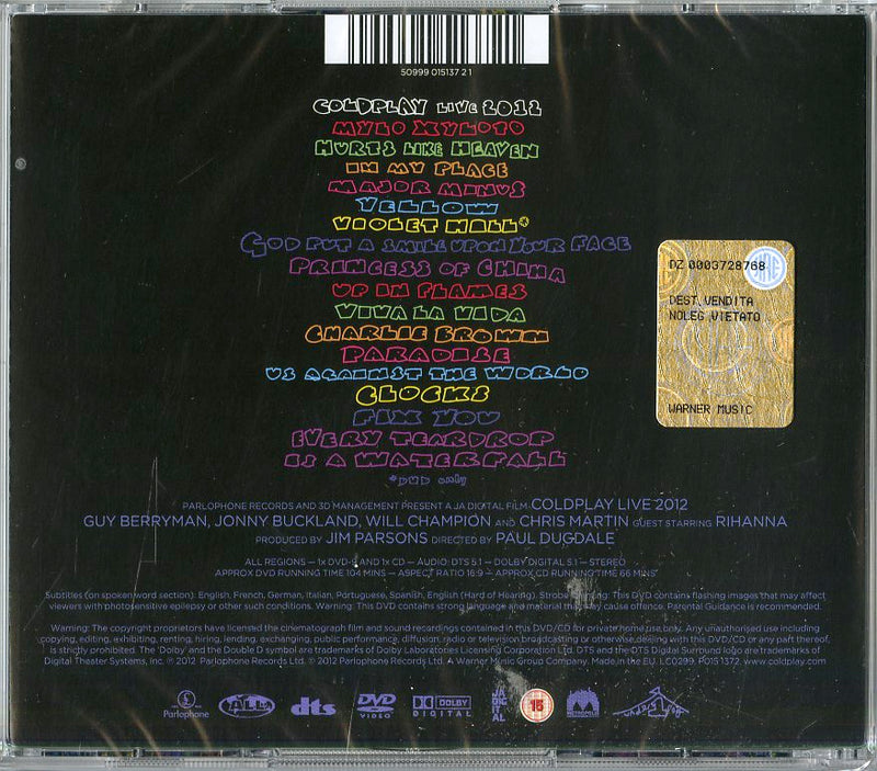 Coldplay - Live 2012 (Cd+Dvd) Cd 5099901513721