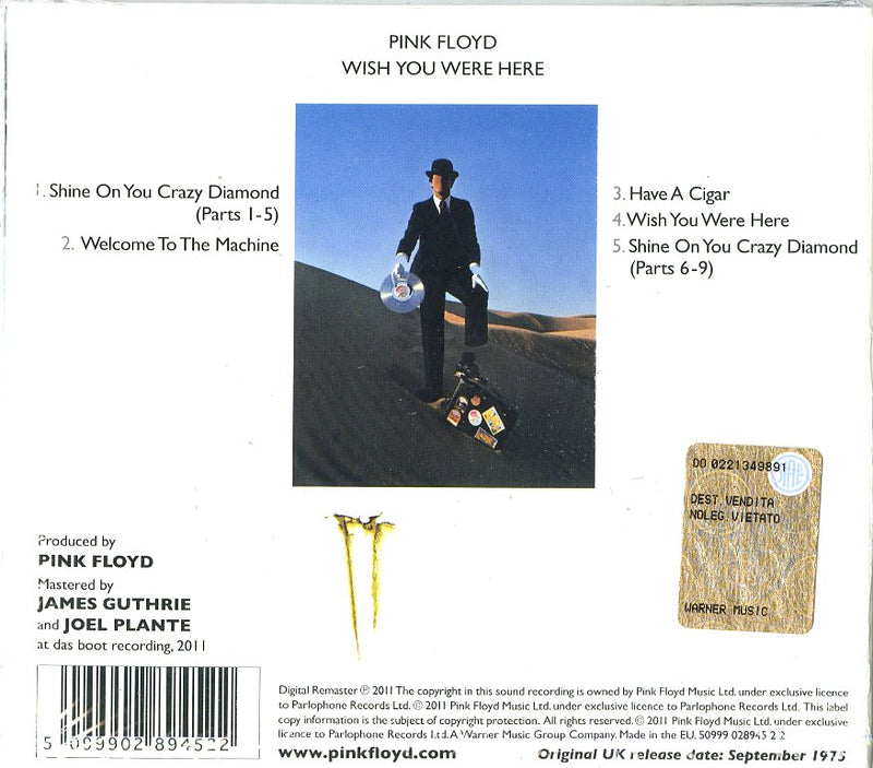 Pink Floyd - Wish You Were Here (Remastered) Cd 5099902894522