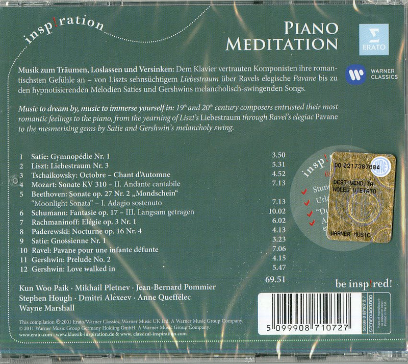 Pletnev (Piano,Direttore) - Piano Meditation Cd 5099908710727