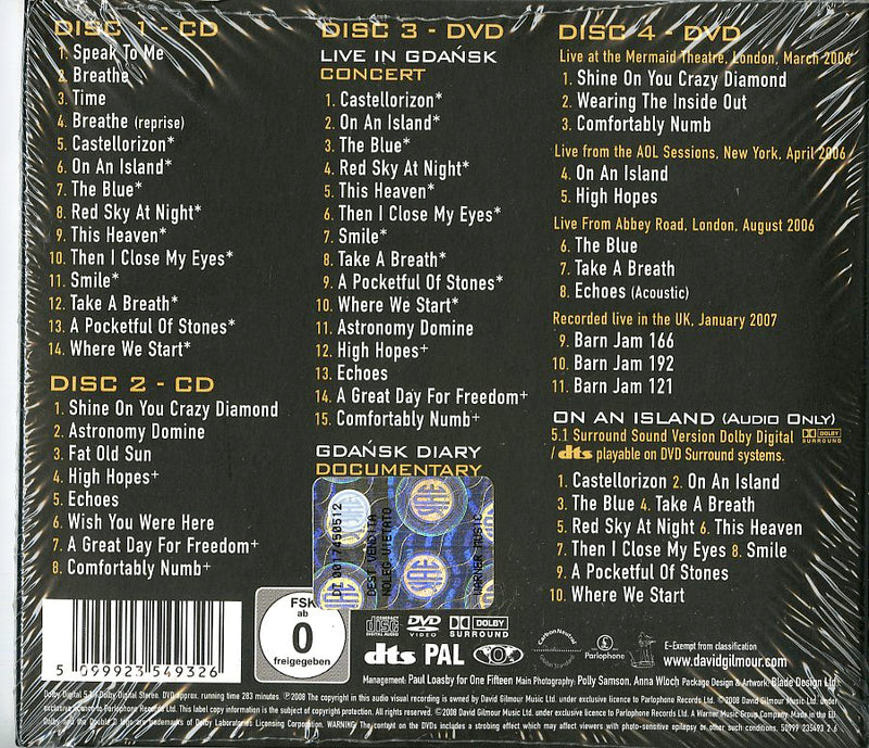 Gilmour David - Live In Gdansk (Special Edition) Cd 5099923549326