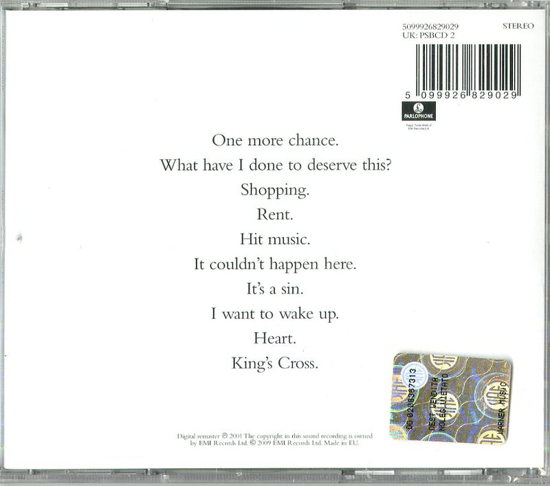 Pet Shop Boys - Actually Cd 5099926829029