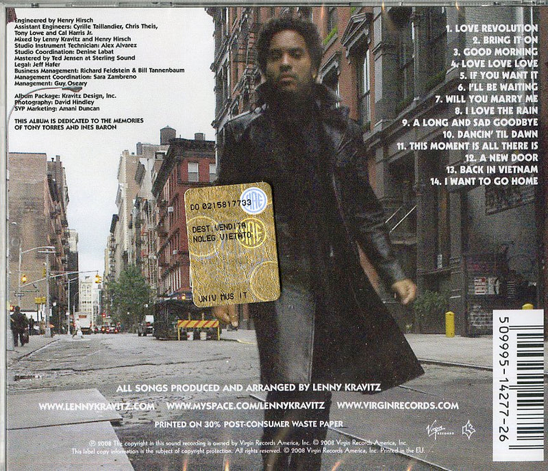Kravitz Lenny - It Is Time For A Love Revolution CD 5099951427726