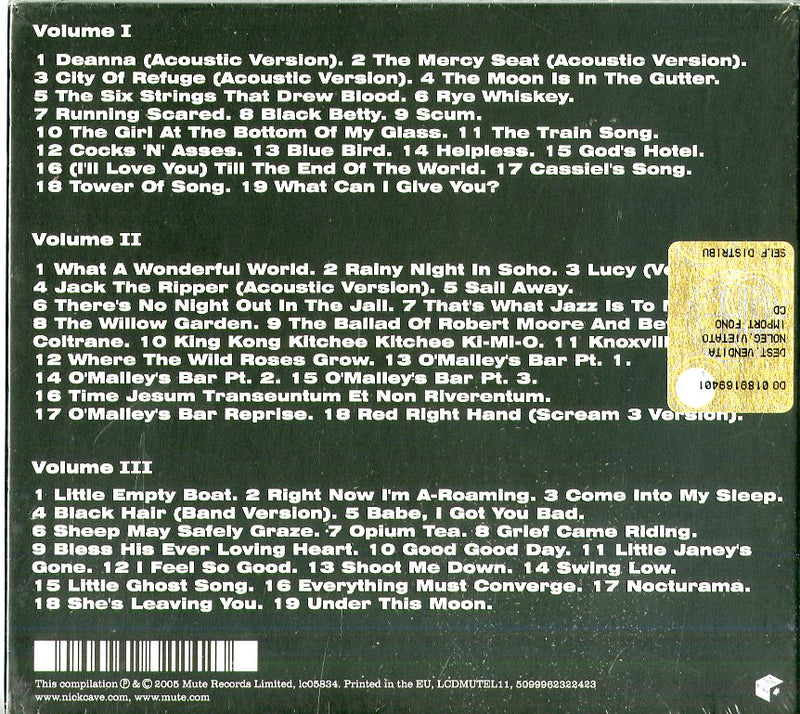 Cave Nick And The Bad Seeds - B-Sides & Rarities (2012 Release) CD 5099962322423