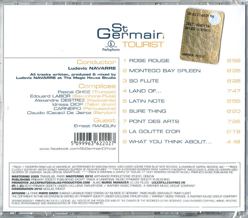 St. Germain - Tourist (Rem.Hi-Def.) Cd 5099963622027