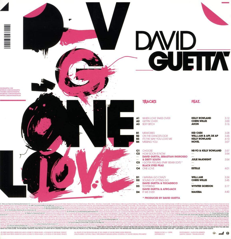 Guetta David - One Love Lp 5099968537012