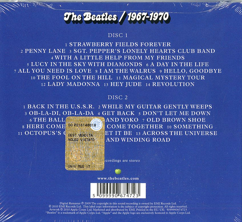 Beatles The - 1967 1970 (Remastered) Cd 5099990674723