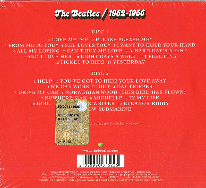 Beatles The - 1962 1966 (Remastered) Cd 5099990675225