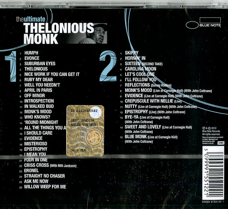 Monk Thelonious - The Ultimate Thelonious Monk CD 5099991551221
