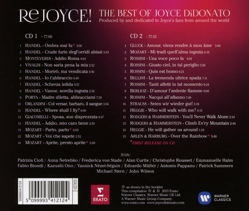Joyce Didonato( Mezzo), Patrizia Ciofi( Soprano), Frederica Von Stade( Mezzosopran - Re-Joyce - The Best Of Joyce Didonato Cd 5099993412124