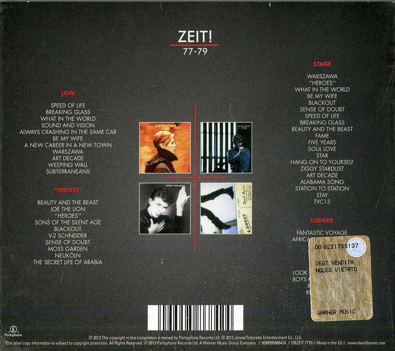 Bowie David - Zeit! 77 79 (Box 5 Cd) Cd 5099995868424