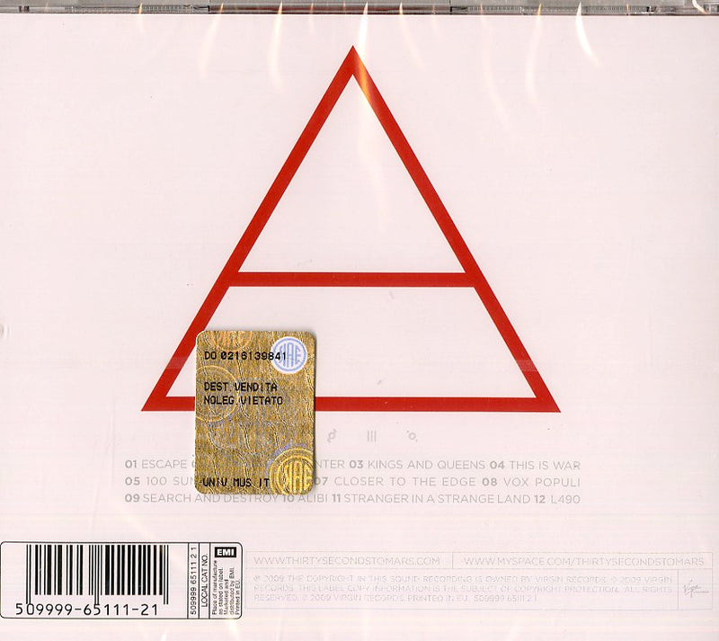 30 Seconds To Mars - This Is War Cd 5099996511121