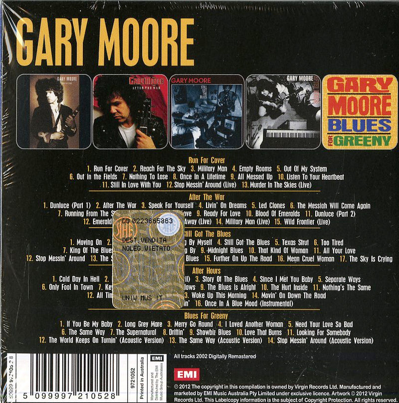 Moore Gary - 5 Album Set (Box5Cd) Cd 5099997210528