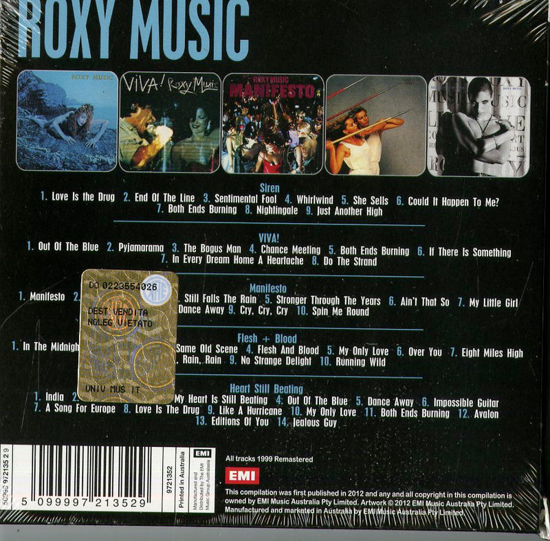 Roxy Music - 5 Album Set (Box5Cd) Cd 5099997213529