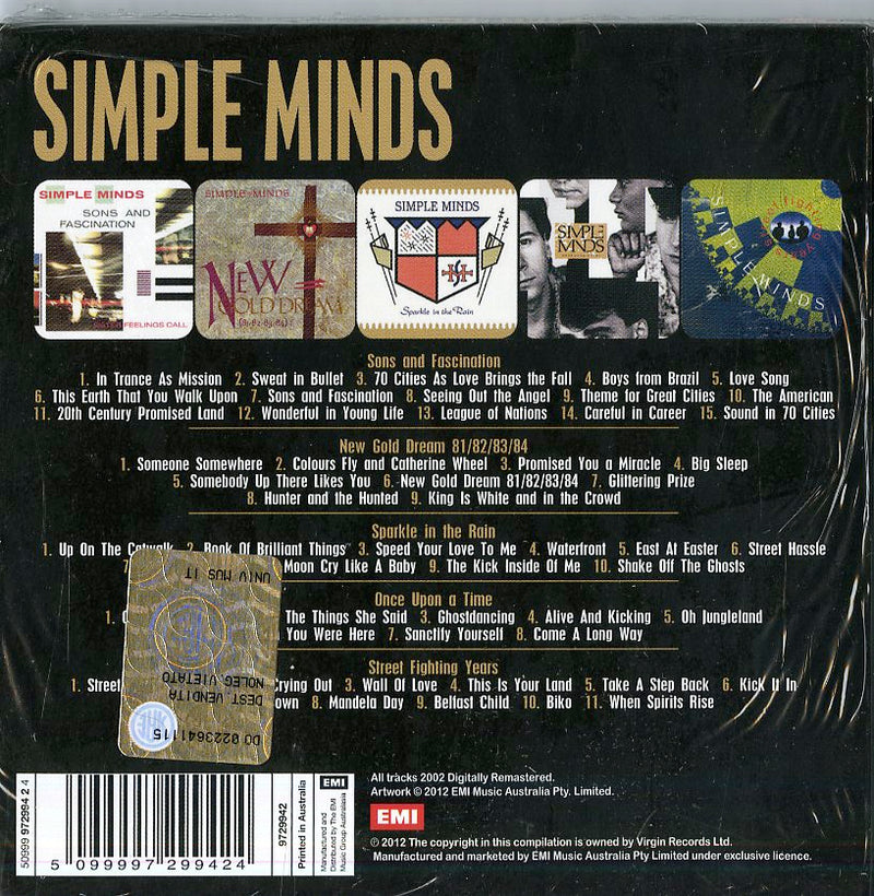 Simple Minds - 5 Album Set (Box5Cd) Cd 5099997299424