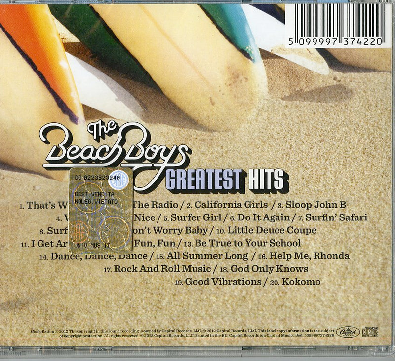 Beach Boys The - Greatest Hits (Standard Version) Cd 5099997374220